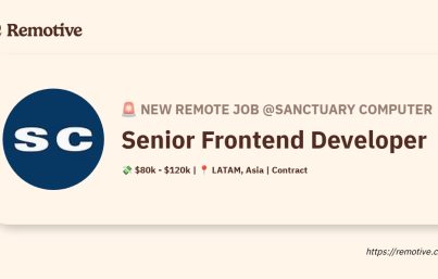 [Hiring] Senior Frontend Developer @Sanctuary Computer