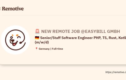 [Hiring] 🇩🇪 Senior/Staff Software Engineer PHP, TS, Rust, Kotlin (m/w/d) @easybill GmbH